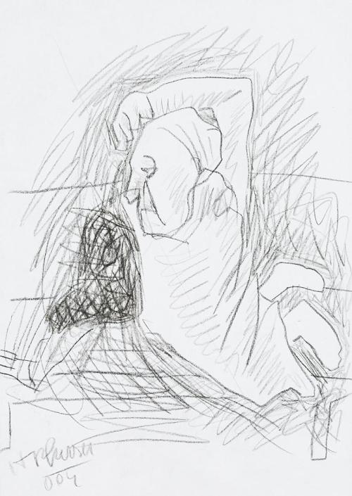 Kurt Hüpfner, Ohne Titel, 2004, Bleistift auf Papier, 29,7 × 21 cm, Privatbesitz, Wien