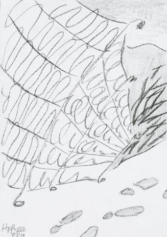 Kurt Hüpfner, Ohne Titel, 2004, Bleistift und Kohle auf Papier, 29,7 × 21 cm, Privatbesitz, Wie…