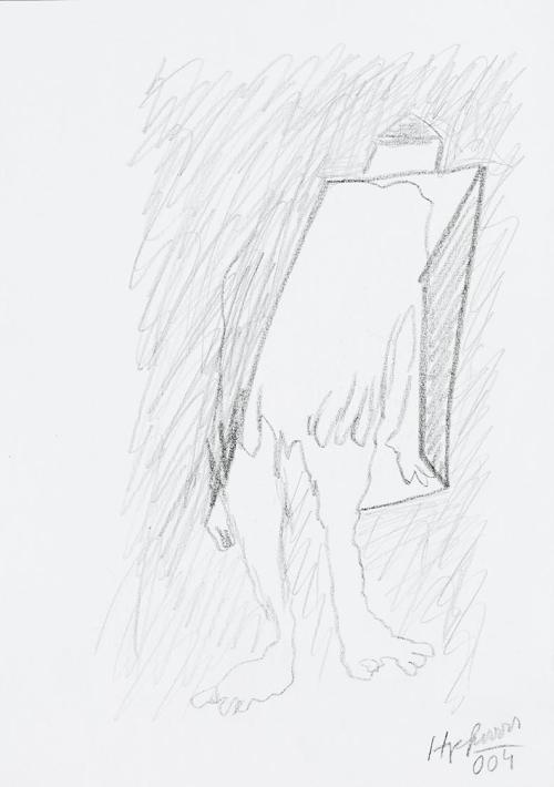 Kurt Hüpfner, Ohne Titel, 2004, Bleistift auf Papier, 29,7 × 21 cm, Privatbesitz, Wien