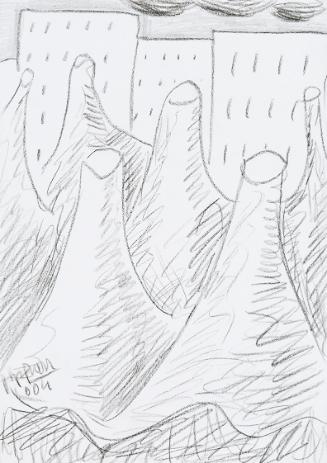 Kurt Hüpfner, Ohne Titel, 2004, Bleistift und schwarzer Buntstift auf Papier, 29,7 × 21 cm, Pri…