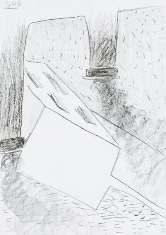 Kurt Hüpfner, Ohne Titel, 2003, Bleistift und schwarze Kreide auf Papier, 29,7 × 21 cm, Privatb…
