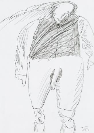 Kurt Hüpfner, Ohne Titel, 2003, Schwarzer Buntstift auf Papier, 29,7 × 21 cm, Privatbesitz, Wie…