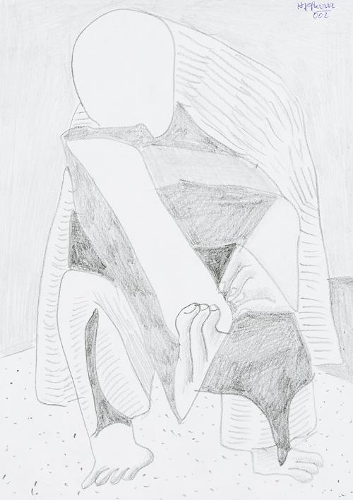 Kurt Hüpfner, Ohne Titel, 2002, Bleistift auf Papier, 29,7 × 21 cm, Privatbesitz, Wien