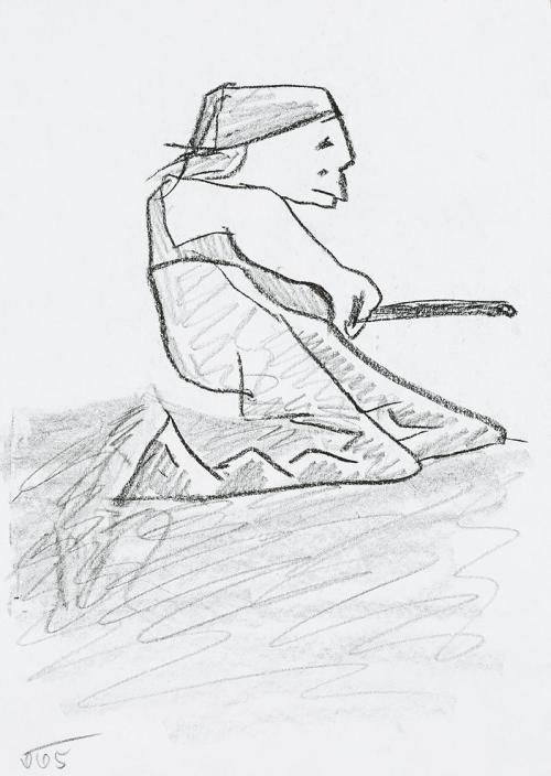 Kurt Hüpfner, Ohne Titel, 2005, Bleistift und Kohle auf Papier, 29,7 × 21 cm, Privatbesitz, Wie ...