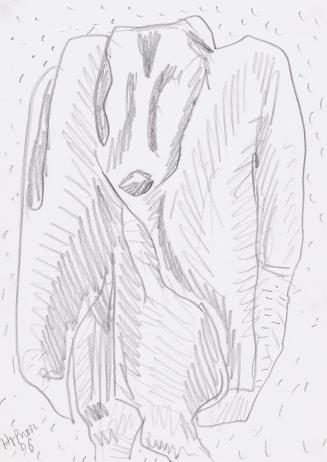 Kurt Hüpfner, Ohne Titel, 1996, Bleistift auf Papier, kaschiert auf Karton, 29,7 × 21 cm, Priva ...