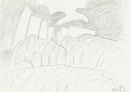 Kurt Hüpfner, Ohne Titel, 1992, Bleistift auf Papier, 21 × 29,7 cm, Privatbesitz, Wien, Inv.-Nr…