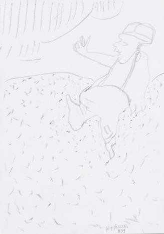 Kurt Hüpfner, Ohne Titel, 2001, Bleistift auf Papier, 29,7 × 21 cm, Privatbesitz, Wien