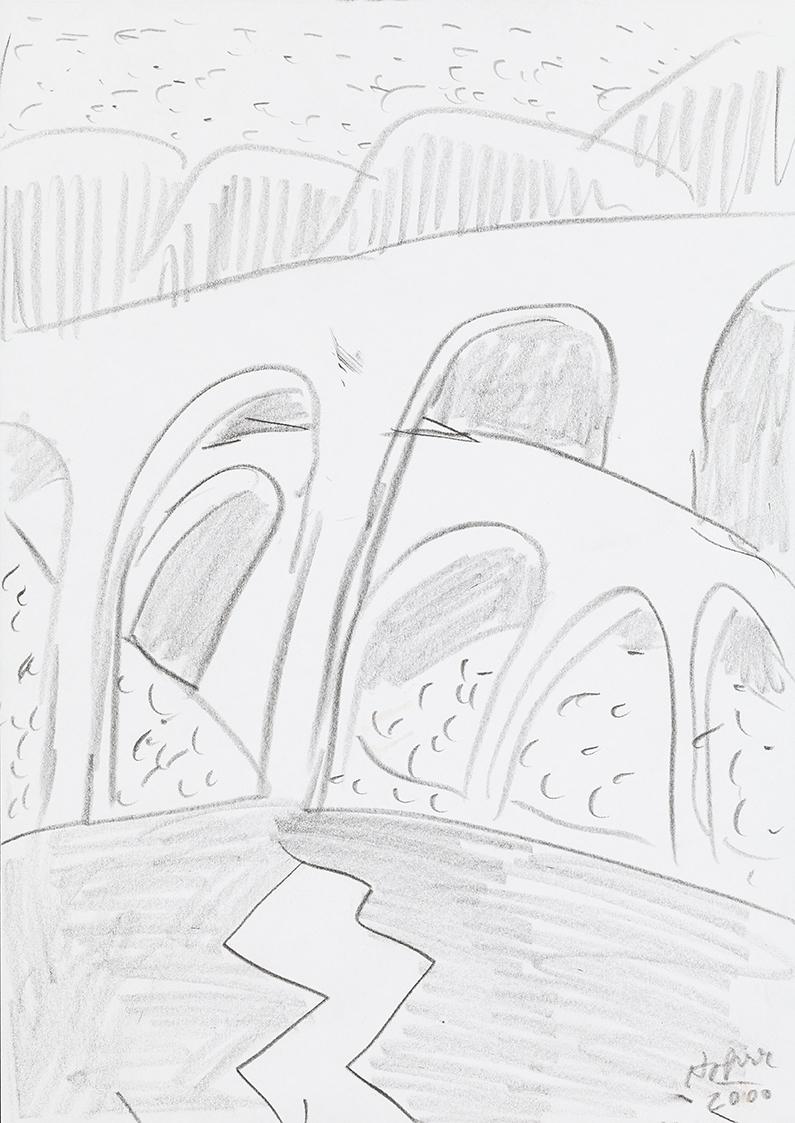 Kurt Hüpfner, Ohne Titel, 2000, Bleistift auf Papier, 29,7 × 21 cm, Privatbesitz, Wien