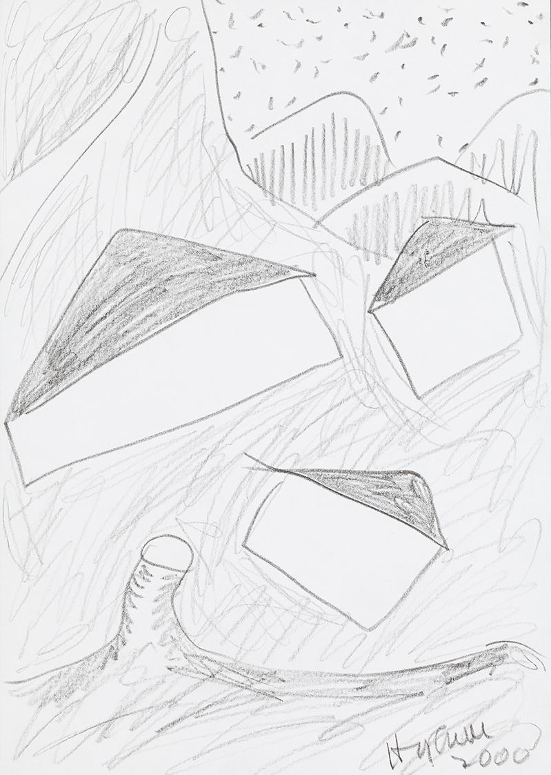 Kurt Hüpfner, Ohne Titel, 2000, Bleistift auf Papier, 29,7 × 21 cm, Privatbesitz, Wien