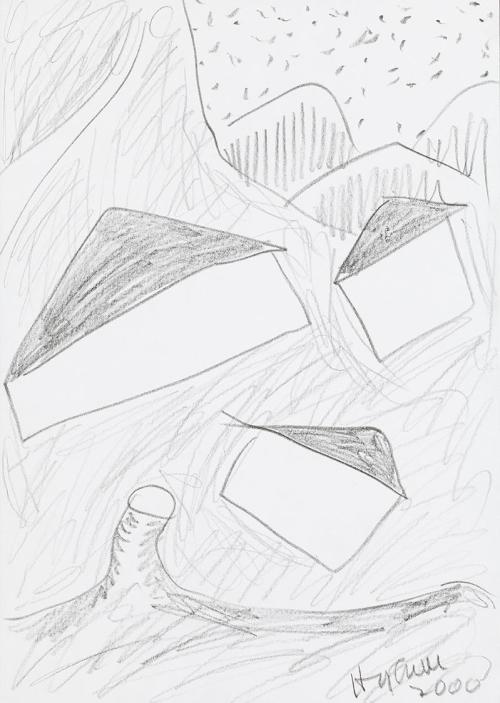 Kurt Hüpfner, Ohne Titel, 2000, Bleistift auf Papier, 29,7 × 21 cm, Privatbesitz, Wien