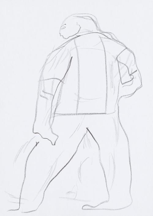 Kurt Hüpfner, Ohne Titel, um 2000, Bleistift auf Papier, 29,7 × 21 cm, Privatbesitz, Wien