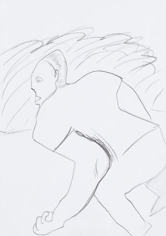 Kurt Hüpfner, Ohne Titel, um 2000, Bleistift auf Papier, 29,7 × 21 cm, Privatbesitz, Wien