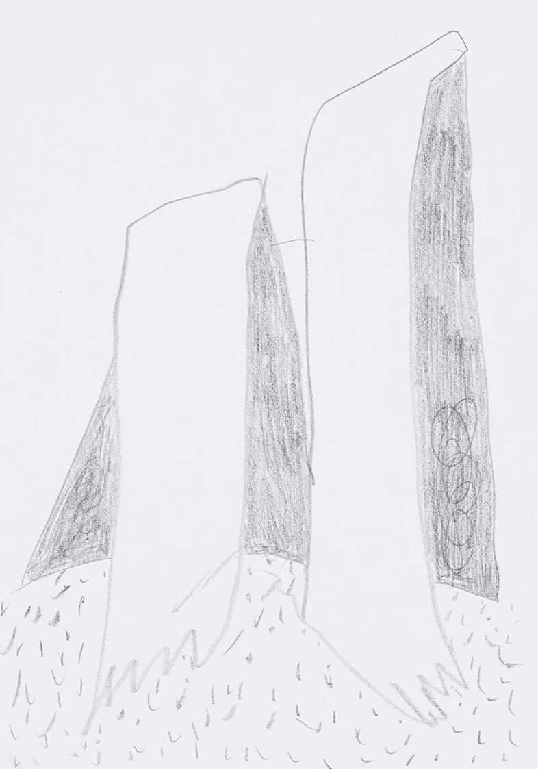 Kurt Hüpfner, Ohne Titel, um 2004, Bleistift auf Papier, 29,7 × 21 cm, Privatbesitz, Wien