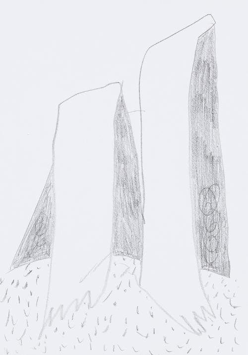 Kurt Hüpfner, Ohne Titel, um 2004, Bleistift auf Papier, 29,7 × 21 cm, Privatbesitz, Wien