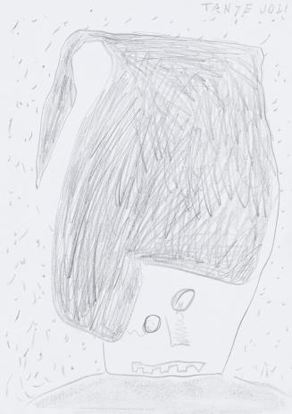 Kurt Hüpfner, Tante Joli, um 2004, Bleistift auf Papier, 29,7 × 21 cm, Privatbesitz, Wien