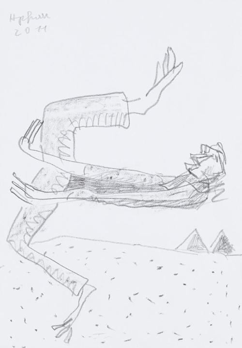 Kurt Hüpfner, Ohne Titel, 2011, Bleistift auf Papier, 29,7 × 21 cm, Privatbesitz, Wien