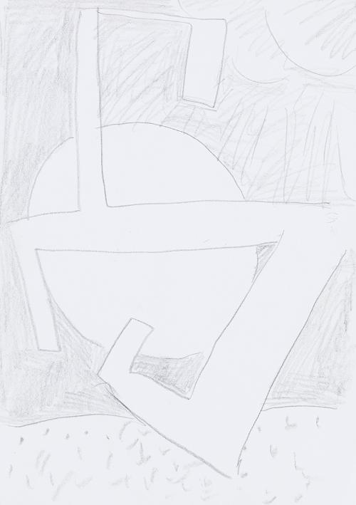 Kurt Hüpfner, Ohne Titel, um 2003, Bleistift auf Papier, 29,7 × 21 cm, Privatbesitz, Wien