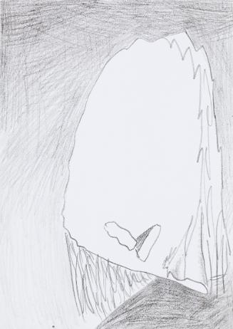 Kurt Hüpfner, Ohne Titel, um 1995, Bleistift auf Papier, 29,7 × 21 cm, Privatbesitz, Wien