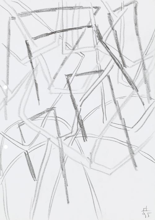 Kurt Hüpfner, Ohne Titel, 1995, Bleistift auf Papier, 29,7 × 21 cm, Privatbesitz, Wien