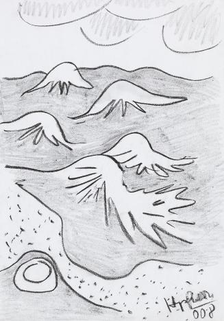 Kurt Hüpfner, Ohne Titel, 2008, Bleistift und Kohle auf Papier, 29,7 × 21 cm, Privatbesitz, Wie ...