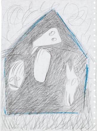 Kurt Hüpfner, Ohne Titel, um 2000, Bleistift und Buntstift auf Papier, 30,5 × 22,3 cm, Privatbe…