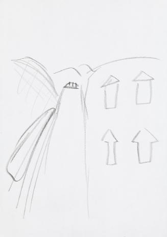 Kurt Hüpfner, Ohne Titel, um 2000, Bleistift auf Papier, 29,7 × 21 cm, Privatbesitz, Wien