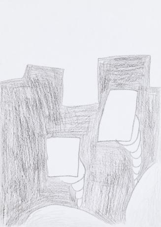 Kurt Hüpfner, Ohne Titel, um 2000, Bleistift auf Papier, 29,7 × 21 cm, Privatbesitz, Wien