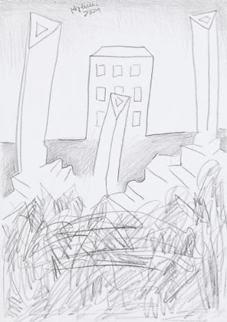Kurt Hüpfner, Ohne Titel, 2001, Bleistift auf Papier, 29,7 × 21 cm, Privatbesitz, Wien