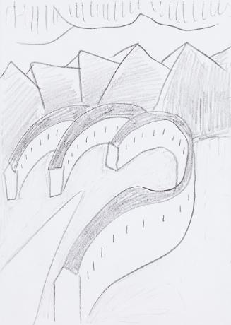 Kurt Hüpfner, Ohne Titel, um 2000, Bleistift auf Papier, 29,7 × 21 cm, Privatbesitz, Wien