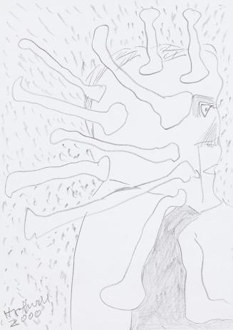 Kurt Hüpfner, Ohne Titel, 2000, Bleistift auf Papier, 29,7 × 21 cm, Privatbesitz, Wien