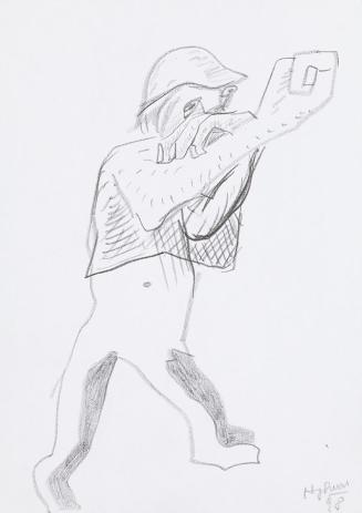Kurt Hüpfner, Ohne Titel, 1998, Bleistift auf Papier, 29,7 × 21 cm, Privatbesitz, Wien