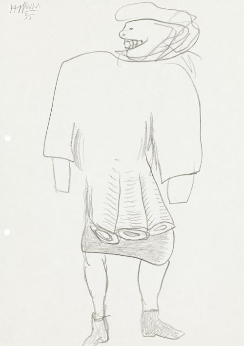 Kurt Hüpfner, Ohne Titel, 1995, Bleistift auf Papier, 29,7 × 21 cm, Privatbesitz, Wien