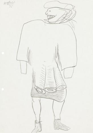 Kurt Hüpfner, Ohne Titel, 1995, Bleistift auf Papier, 29,7 × 21 cm, Privatbesitz, Wien