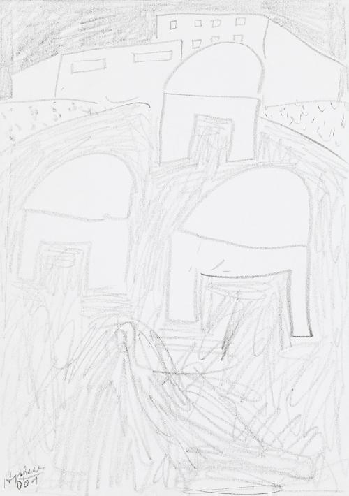 Kurt Hüpfner, Ohne Titel, 2001, Bleistift auf Papier, 29,7 × 21 cm, Privatbesitz, Wien