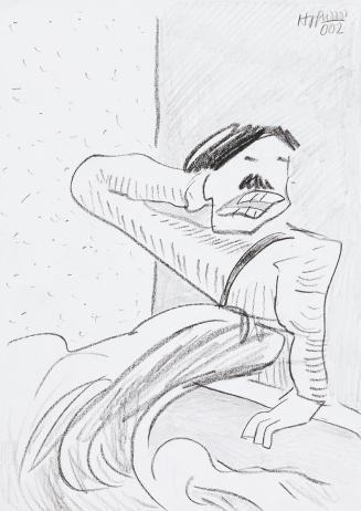 Kurt Hüpfner, Ohne Titel, 2002, Bleistift und Kohle auf Papier, 29,7 × 21 cm, Privatbesitz, Wie ...