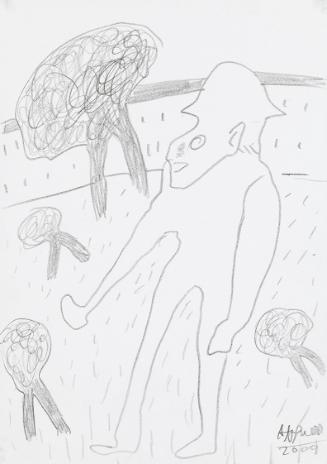 Kurt Hüpfner, Ohne Titel, 2000, Bleistift auf Papier, 29,7 × 21 cm, Privatbesitz, Wien