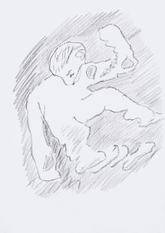 Kurt Hüpfner, Ohne Titel, um 1995, Bleistift auf Papier, 29,7 × 21 cm, Privatbesitz, Wien