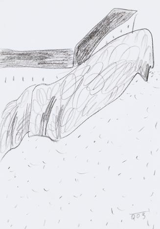 Kurt Hüpfner, Ohne Titel, 2003, Schwarze Kreide auf Papier, 29,7 × 21 cm, Privatbesitz, Wien