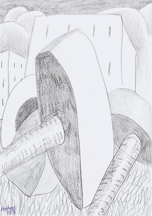 Kurt Hüpfner, Ohne Titel, 2003, Bleistift auf Papier, 29,7 × 21 cm, Privatbesitz, Wien