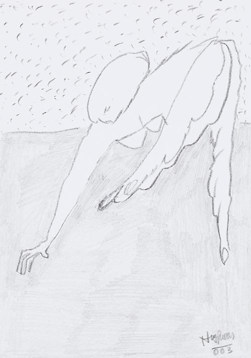 Kurt Hüpfner, Ohne Titel, 2003, Bleistift auf Papier, 29,7 × 21 cm, Privatbesitz, Wien