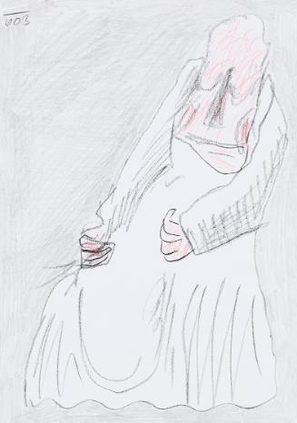 Kurt Hüpfner, Ohne Titel, 2003, Bleistift und Buntstift auf Papier, 29,7 × 21 cm, Privatbesitz,…