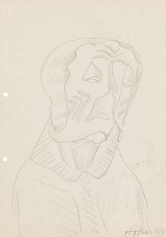 Kurt Hüpfner, Ohne Titel, 1993, Bleistift auf ungebleichtem Papier, 29,7 × 21 cm, Privatbesitz,…