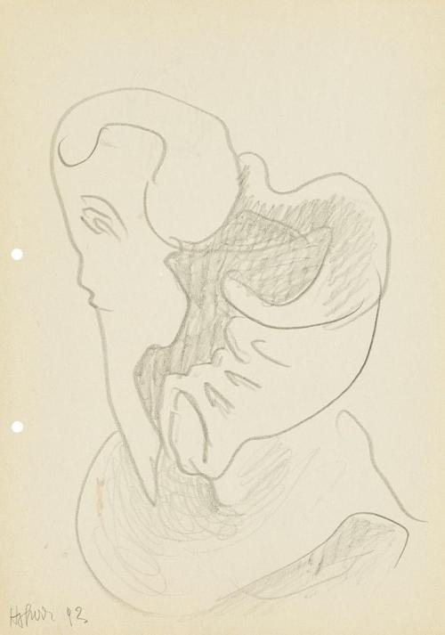 Kurt Hüpfner, Ohne Titel, 1993, Bleistift auf ungebleichtem Papier, 29,8 × 21 cm, Privatbesitz, ...