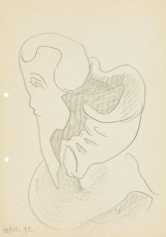 Kurt Hüpfner, Ohne Titel, 1993, Bleistift auf ungebleichtem Papier, 29,8 × 21 cm, Privatbesitz, ...