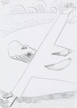Kurt Hüpfner, Ohne Titel, 2000, Bleistift auf Papier, 29,7 × 21 cm, Privatbesitz, Wien