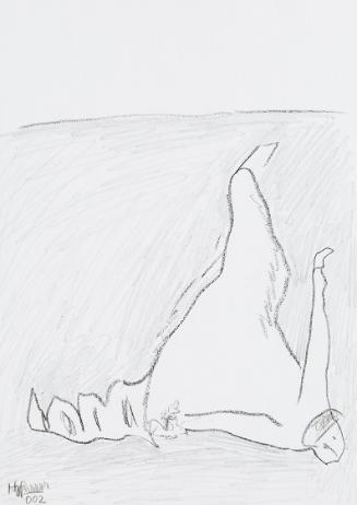 Kurt Hüpfner, Ohne Titel, 2002, Bleistift und Kohle auf Papier, 29,7 × 21 cm, Privatbesitz, Wie…