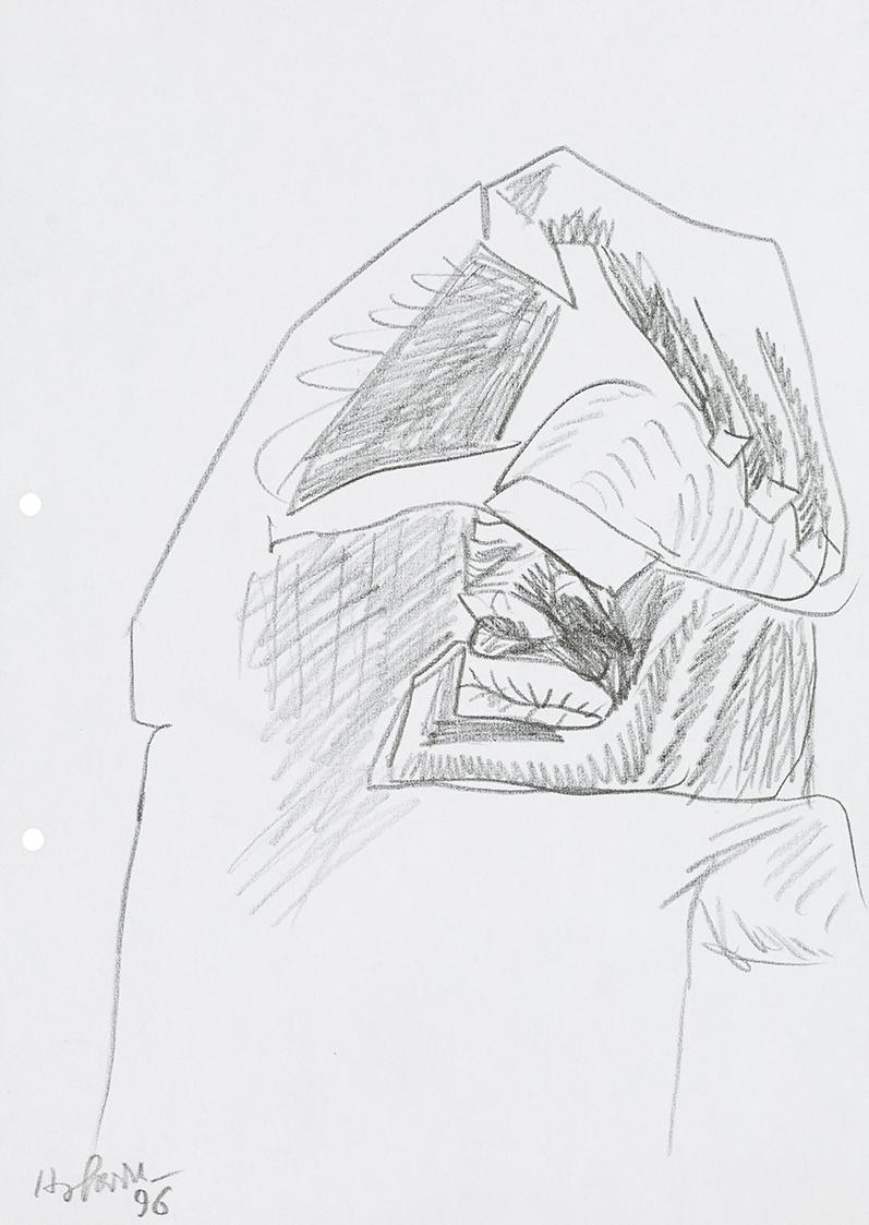 Kurt Hüpfner, Ohne Titel, 1996, Bleistift auf Papier, 29,7 × 21 cm, Privatbesitz, Wien
