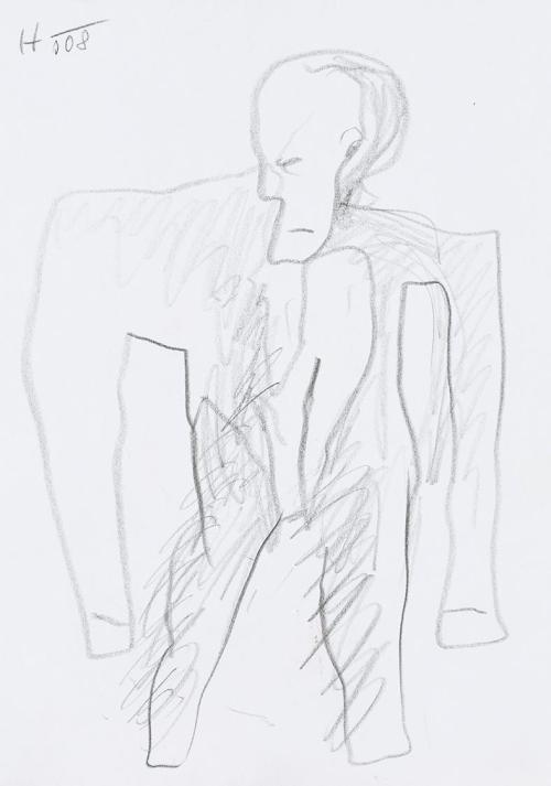 Kurt Hüpfner, Ohne Titel, 2008, Bleistift auf Papier, 29,7 × 21 cm, Privatbesitz, Wien