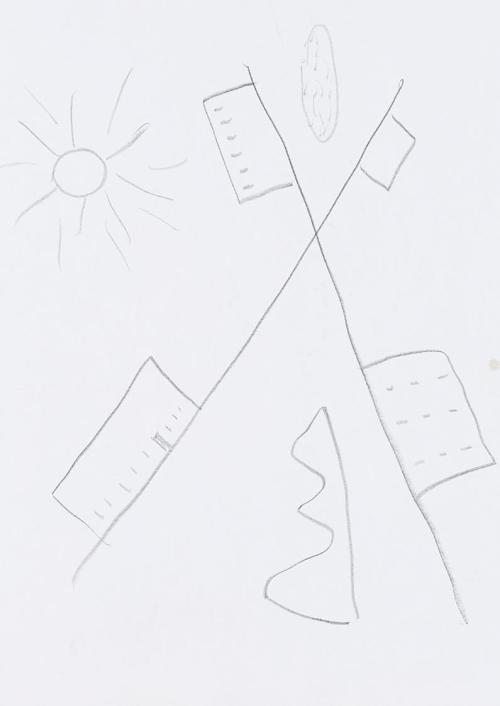 Kurt Hüpfner, Ohne Titel, um 2010, Bleistift auf Papier, 29,7 × 21 cm, Privatbesitz, Wien