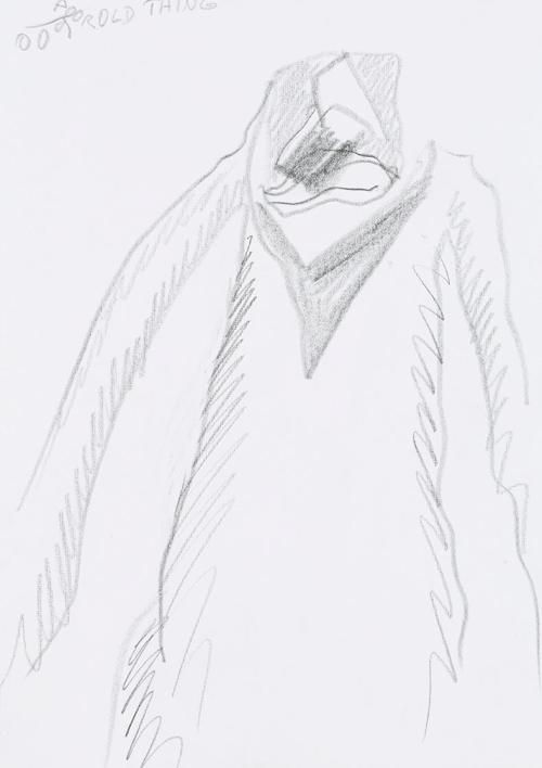 Kurt Hüpfner, "Poor old thing", 2009, Bleistift auf Papier, 29,7 × 21 cm, Privatbesitz, Wien